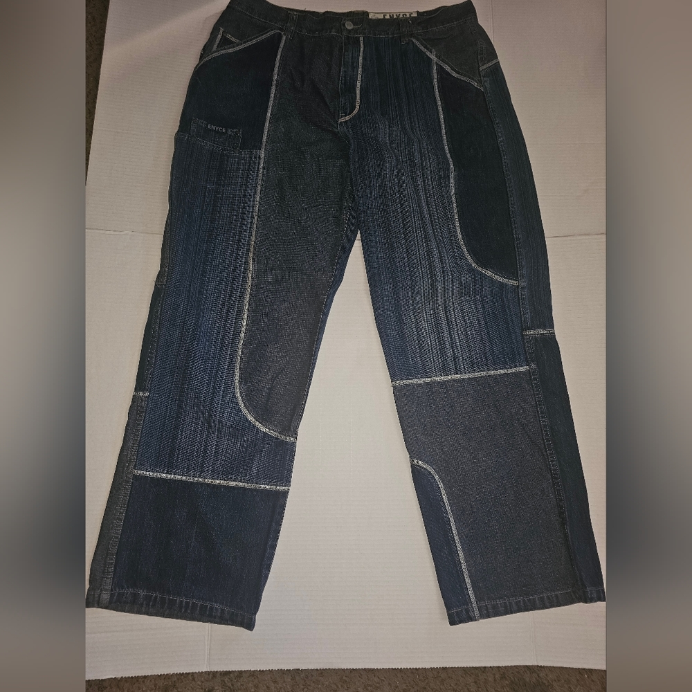 ENYCE mens Patchwork jeans 38x32